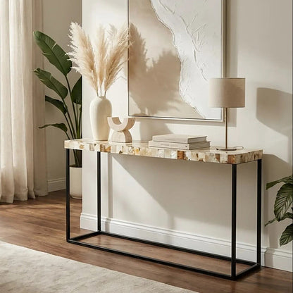 Obra Cream Mother of Pearl Console Table