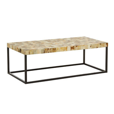 Obra Cream Mother of Pearl Rectangle Coffee Table - Image 4