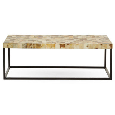 Obra Cream Mother of Pearl Rectangle Coffee Table - Image 2