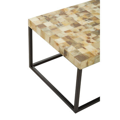 Obra Cream Mother of Pearl Rectangle Coffee Table - Image 6