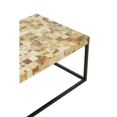 Obra Cream Mother of Pearl Rectangle Coffee Table - Image 7