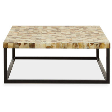 Obra Cream Mother of Pearl Square Coffee Table - Image 2