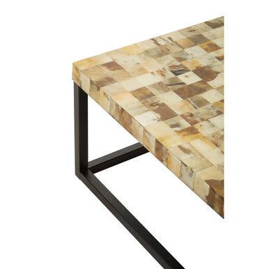 Obra Cream Mother of Pearl Square Coffee Table - Image 4
