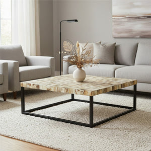 Obra Cream Mother of Pearl Square Coffee Table