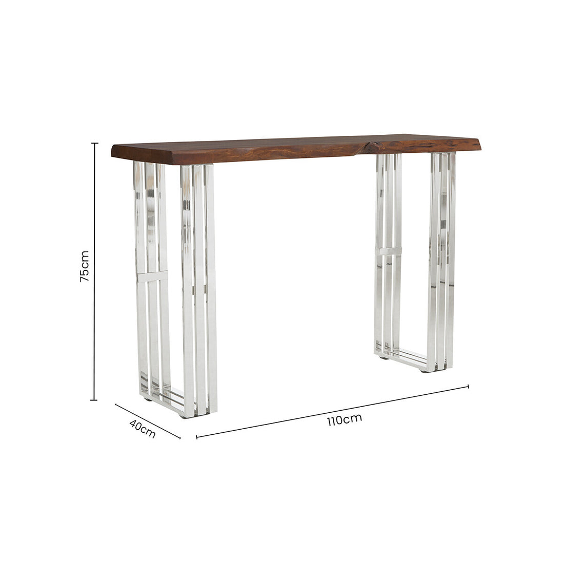 Hampstead Natural And Silver Console Table