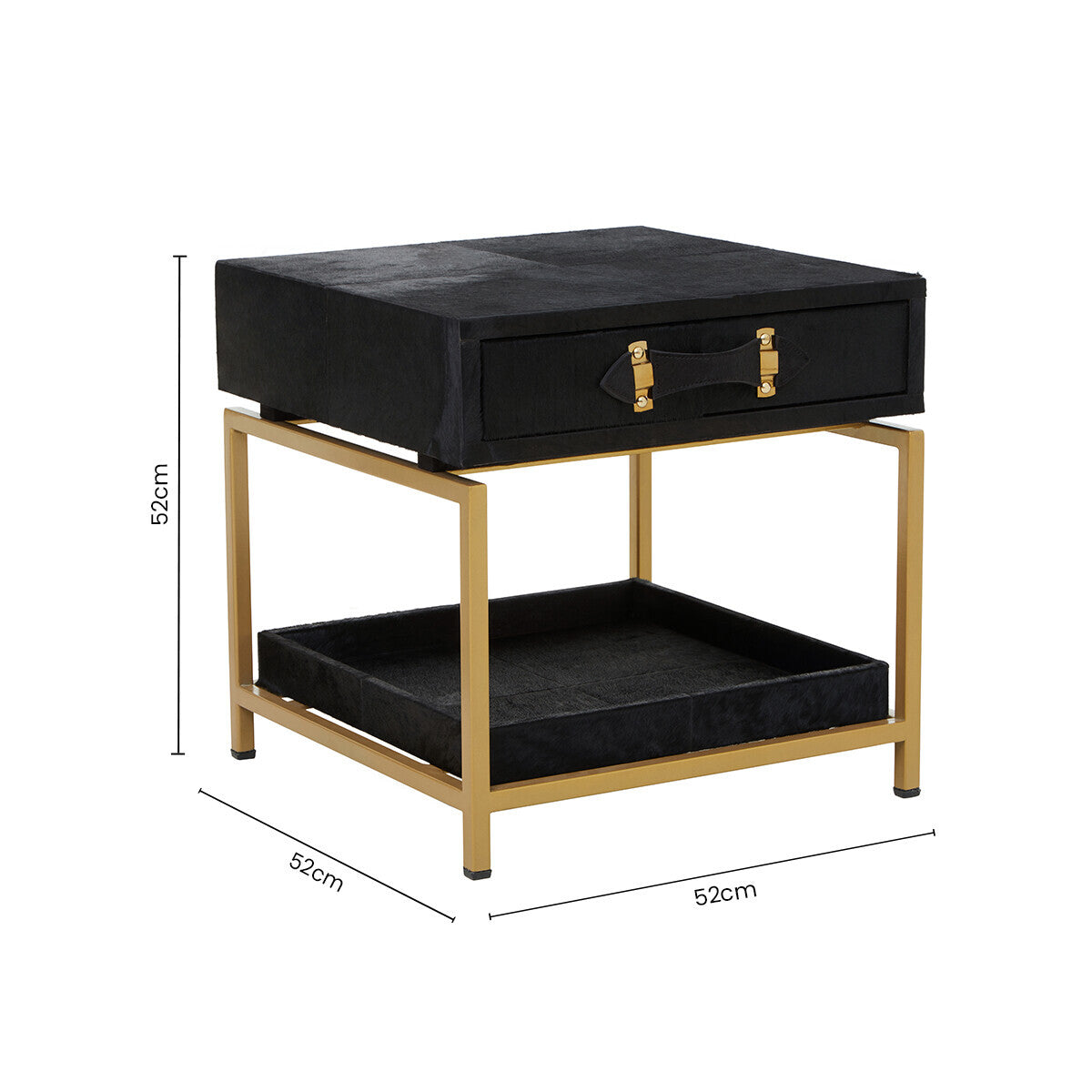 Kensington Townhouse Hair On Hide Bedside Table