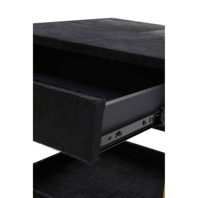 Kensington Townhouse Hair On Hide Bedside Table