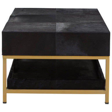 Kensington Townhouse Hair On Hide Black And Gold Coffee Table