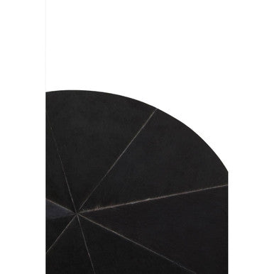 Kensington Townhouse Hair on Leather Round Side Table