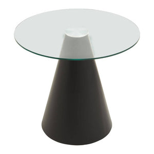 Azalea Round Clear Glass Top Dining Table