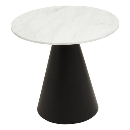 Azalea Round White Marble Top Dining Table