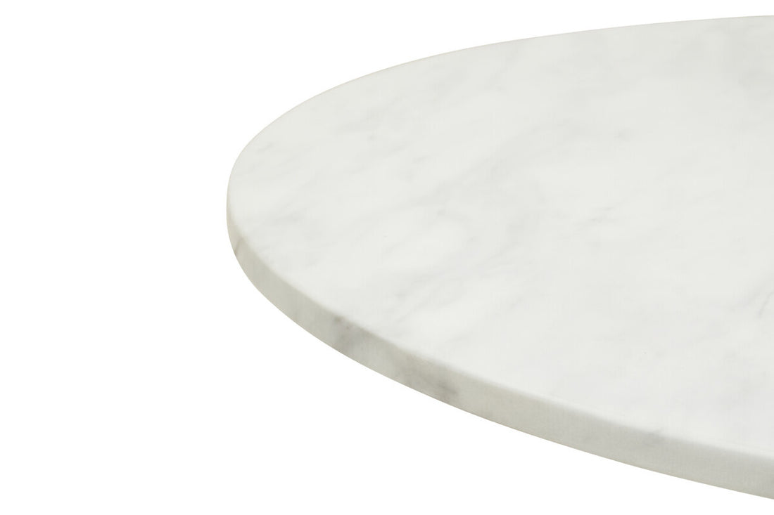 Azalea Round White Marble Top Dining Table
