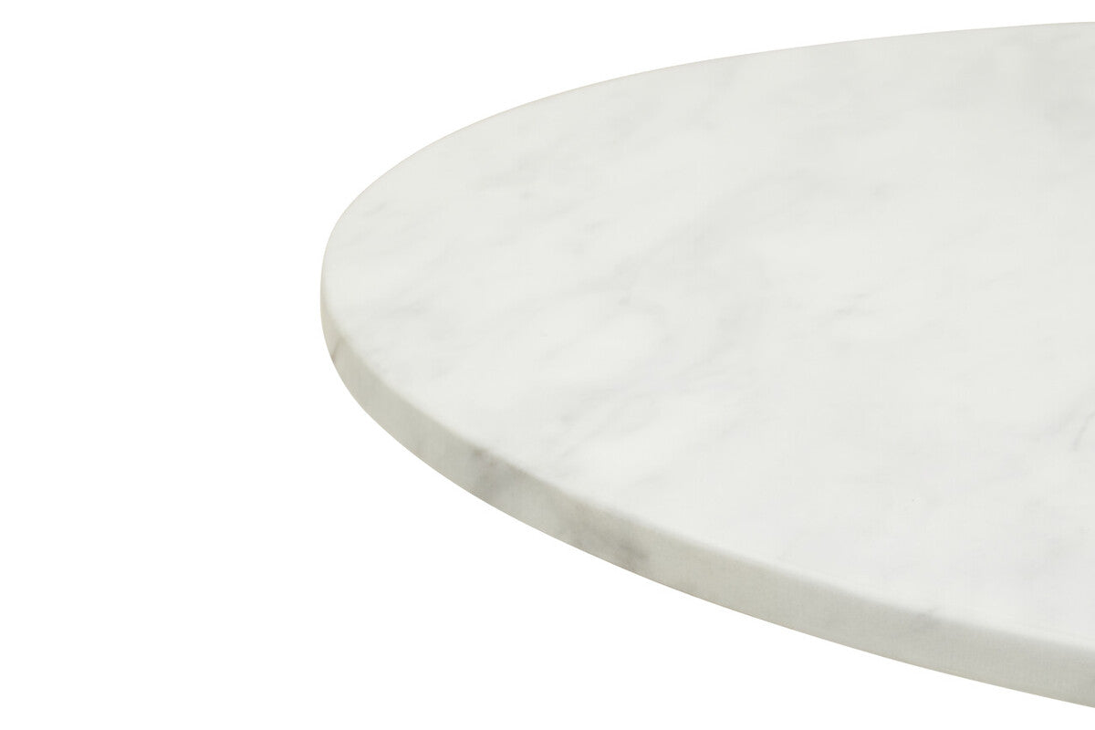 Azalea Round White Marble Top Dining Table