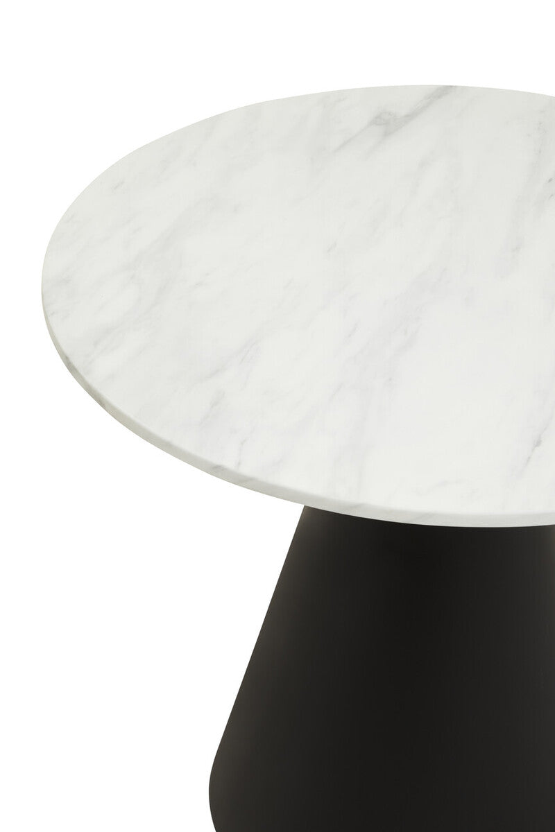 Azalea Round White Marble Top Dining Table