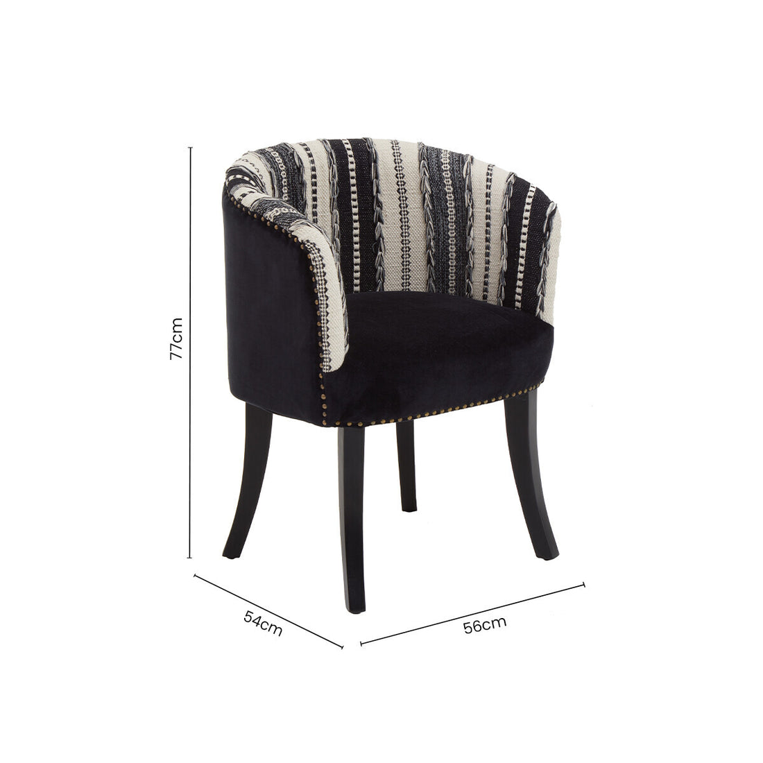 Cefena Black and White Chair - Image 11