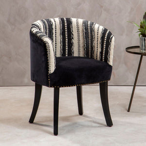 Cefena Black and White Chair