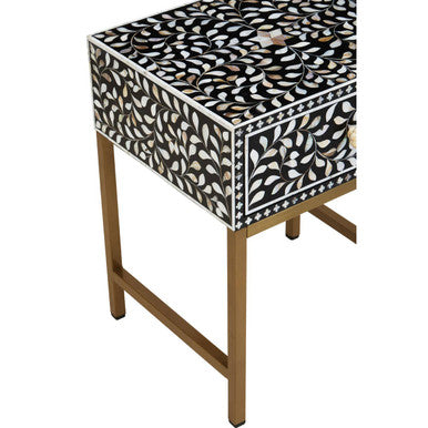 Fusion 1 Drawer Side Table with Bone Inlay - Image 11