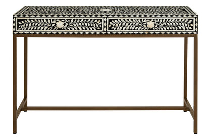 Fusion Console Table With Gold Finish Legs
