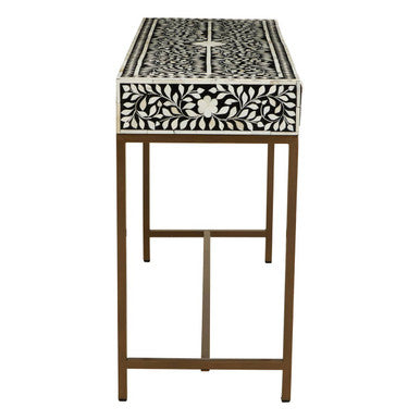 Fusion Bone Inlay Console Table With 2 Drawers