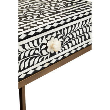 Fusion Bone Inlay Console Table With 2 Drawers
