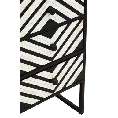 Fusion Three Drawer Chest with Bone Inlay - Image 7