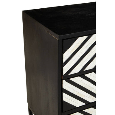 Fusion Three Drawer Chest with Bone Inlay - Image 9
