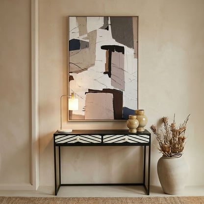 Fusion Two Drawers with Bone Inlay Console Table