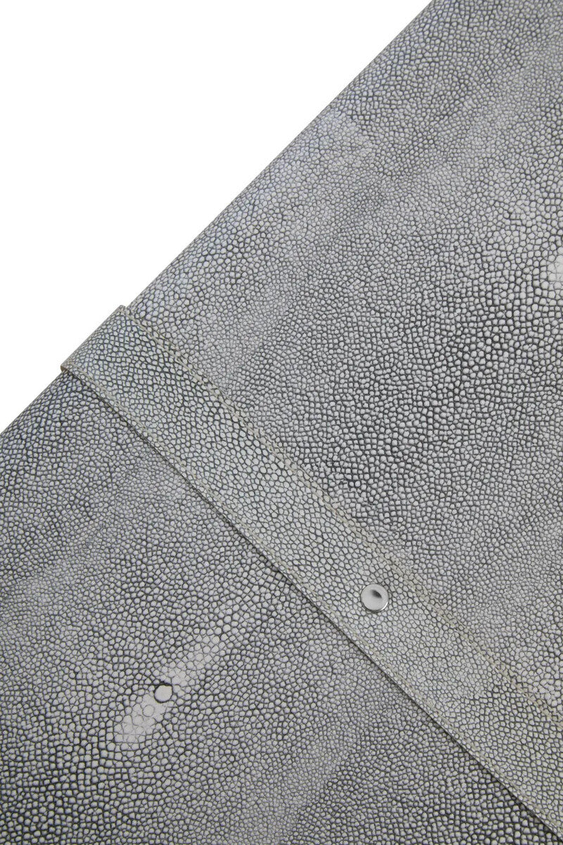 Cardona Set Of Three Grey Shagreen Effect Storage Trunks