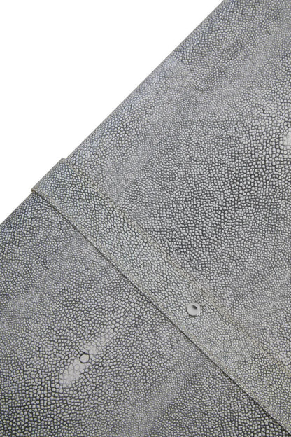 Cardona Set Of Three Grey Shagreen Effect Storage Trunks
