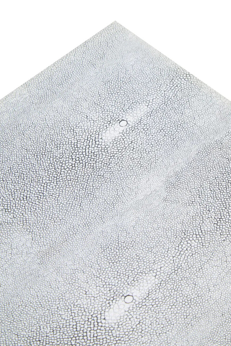 Nest of Three Grey Shagreen Effect Tables with Stainless Steel Frame, Cardona