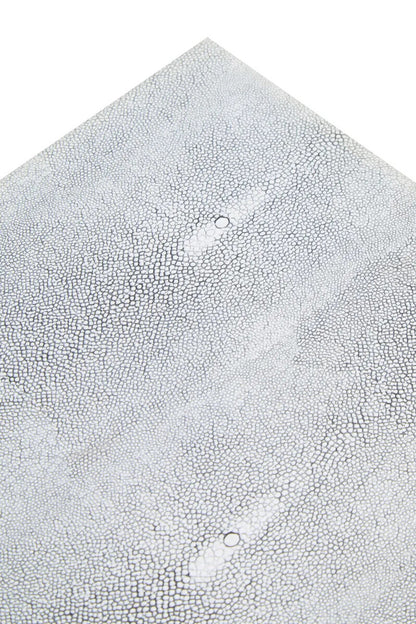Nest of Three Grey Shagreen Effect Tables with Stainless Steel Frame, Cardona