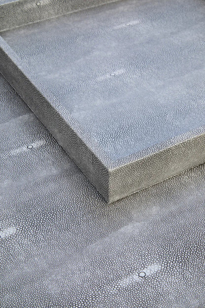 Grey Shagreen Effect Tray Coffee Table with Cross Frame, Cardona