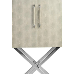 Cardona Grey Shagreen Effect 2 Door Cabinet