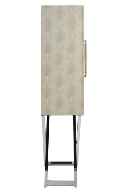 Cardona Two Door Grey Shagreen Effect Cabinet