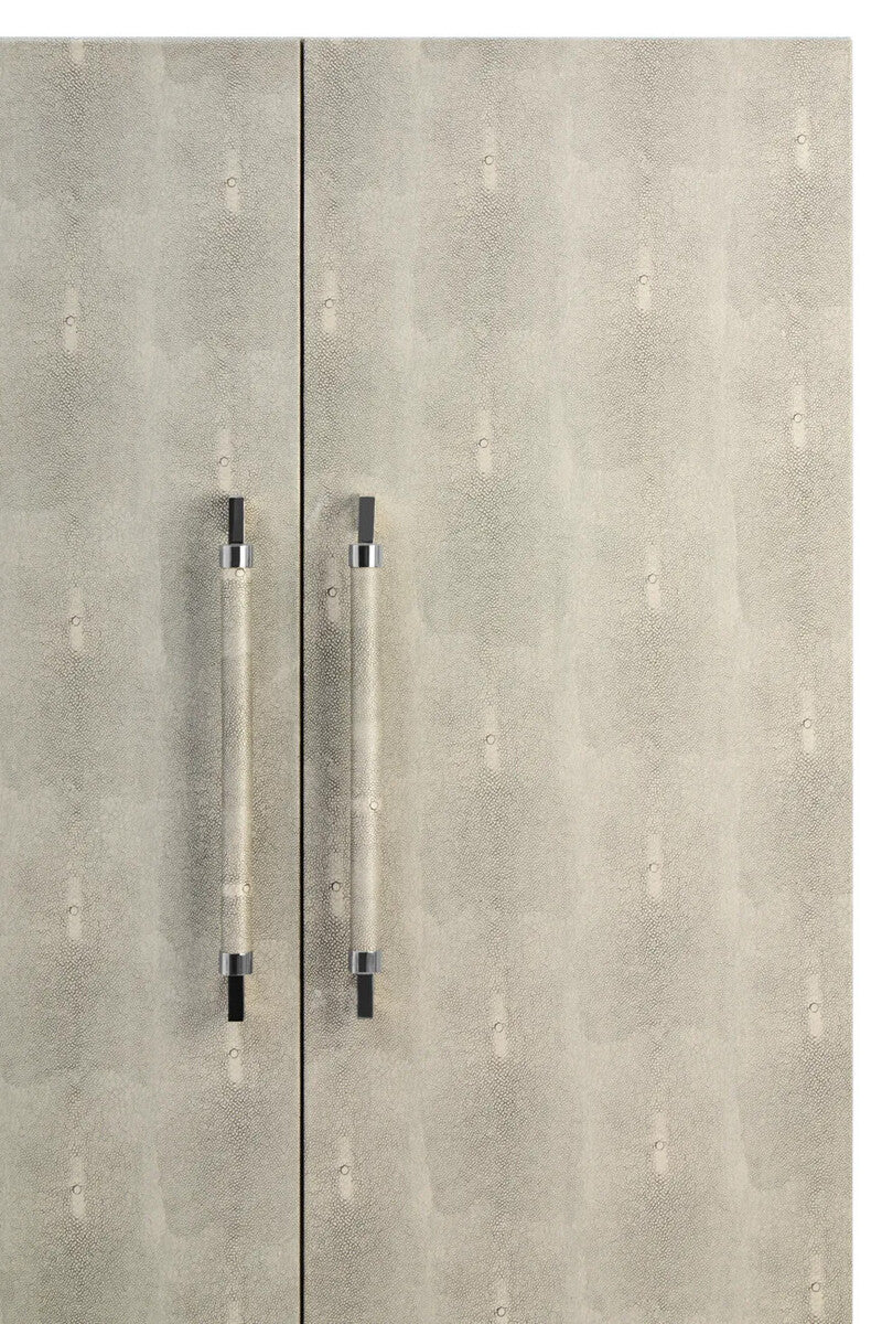 Cardona Two Door Grey Shagreen Effect Cabinet