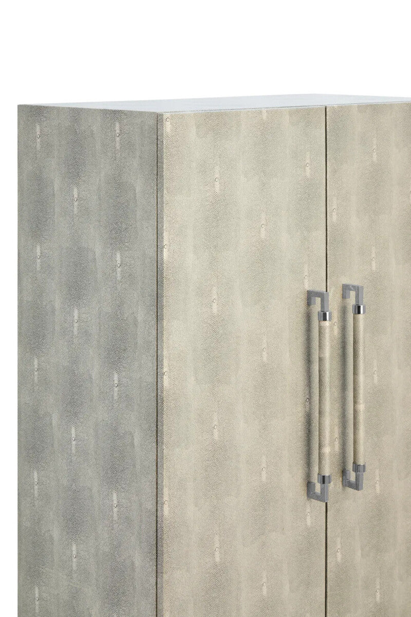 Cardona Two Door Grey Shagreen Effect Cabinet