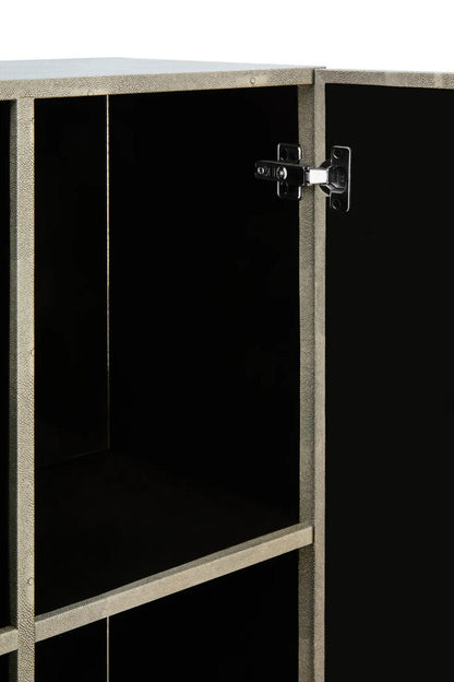 Cardona Two Door Grey Shagreen Effect Cabinet