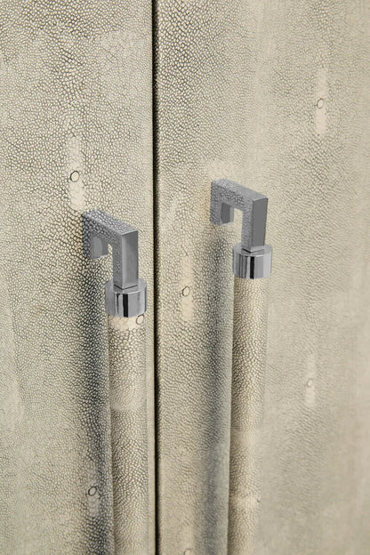 Cardona Two Door Grey Shagreen Effect Cabinet