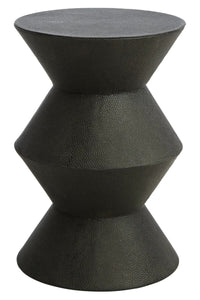 Cardona Black Shagreen Effect Side Table
