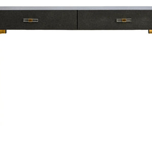 Cardona Black Shagreen Effect 2 Drawer Console Table