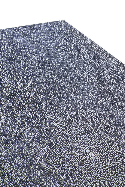 Nest of Three Blue Shagreen Effect Hexagonal Tables with Gold Finish Frame, Cardona