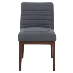 Brando Charcoal Grey Fabric Dining Chair with Oak Wood Legs