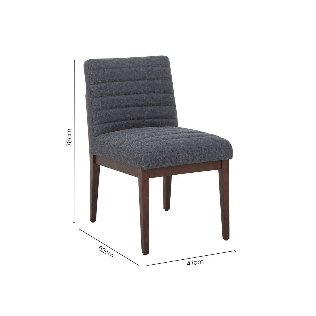 Brando Charcoal Grey Dining Chair with Oak Legs - Image 13