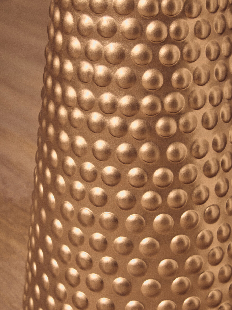 Amira White Top Gold Base Side Table