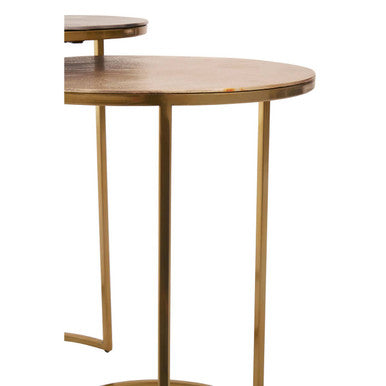 Amira Nest of Two Gold Tables