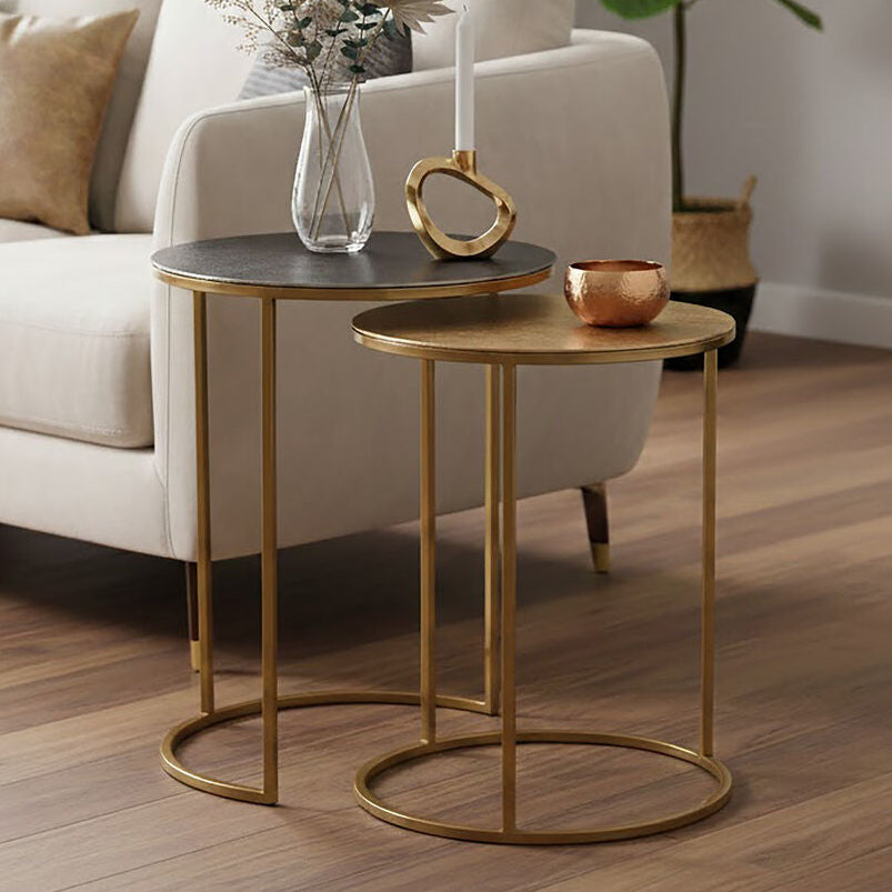 Amira Nest of Two Gold Tables - Image 1
