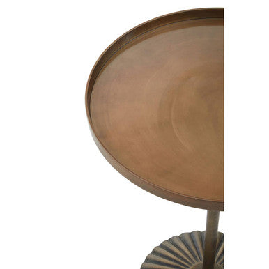 Pali Large Antique Brass Finish Side Table