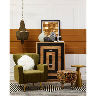 Pali Gold Finish Round Side Table