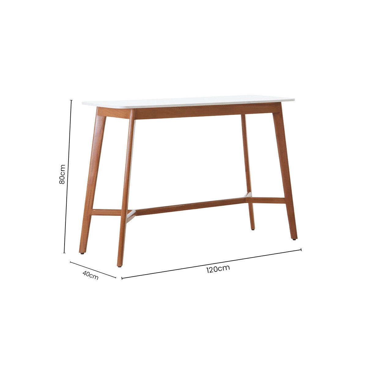 Myan White Marble Console Table