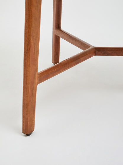 Myan White Marble Round Side Table